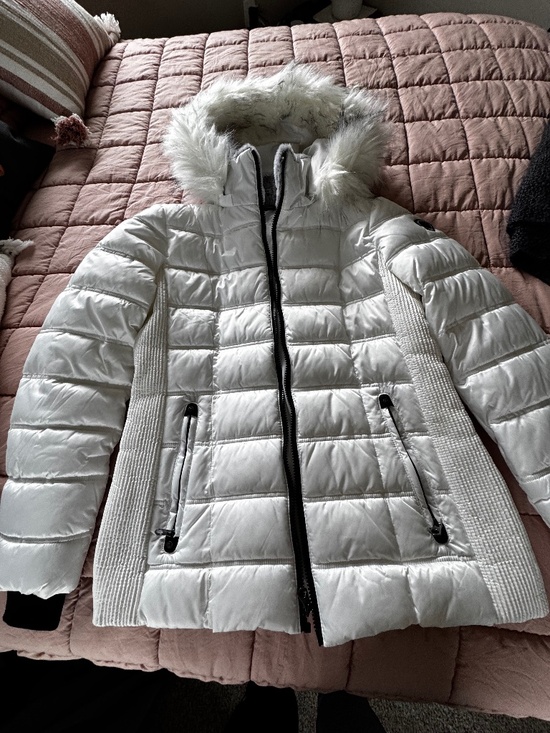 Nautica Jackets & Blazers - White puffy jacket with detachable hood